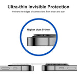 ENKAY HAT PRINCE HD Anti-Scratch 9H Tempered Glass Back Camera Lens Protector with Aluminum Alloy Trim (2Pcs/Group) for iPhone 13 / 13 mini