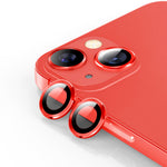 ENKAY HAT PRINCE HD Anti-Scratch 9H Tempered Glass Back Camera Lens Protector with Aluminum Alloy Trim (2Pcs/Group) for iPhone 13 / 13 mini