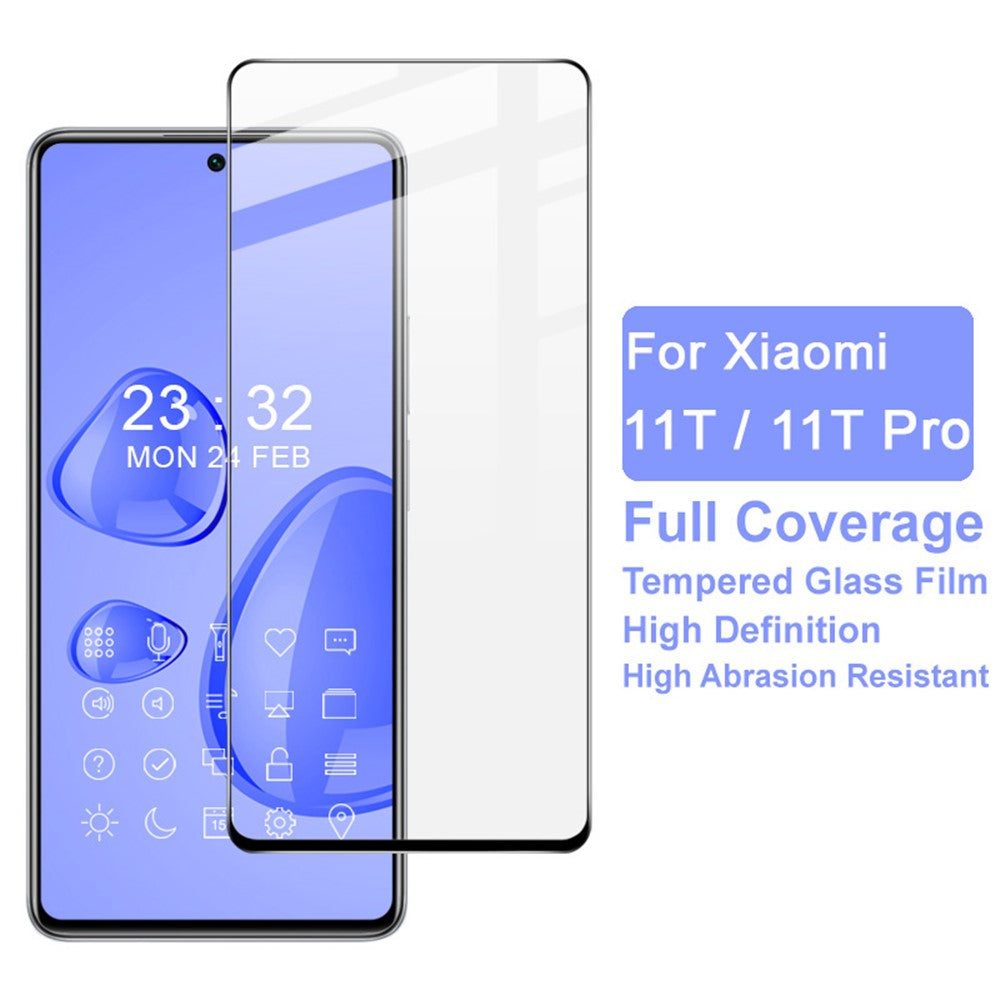 IMAK Pro+ Anti-scratch Ultra Clear Full Screen AGC Glass Tempered Glass Screen Protector for Xiaomi 11T/11T Pro