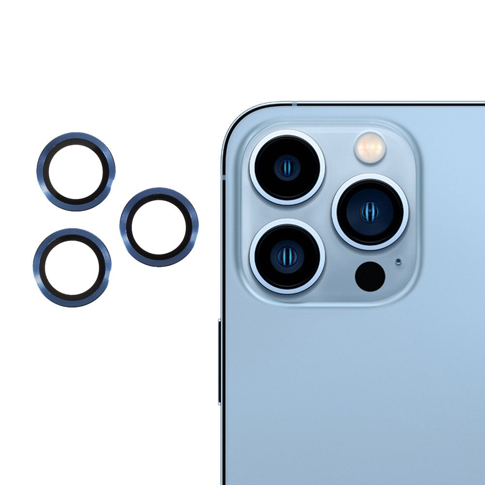 RURIHAI Metallram Härdat Glas Kameralinsskyddsfilm för iPhone 13 Pro Max 6,7 tum / iPhone 13 Pro 6,1 tum