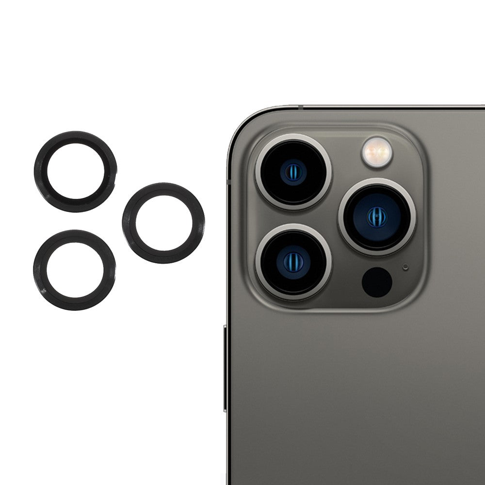 RURIHAI Metallram Härdat Glas Kameralinsskyddsfilm för iPhone 13 Pro Max 6,7 tum / iPhone 13 Pro 6,1 tum