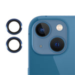 RURIHAI for iPhone 13 mini 5.4 inch / iPhone 13 6.1 inch Back Camera Lens Cover Film Metal Frame Tempered Glass Protector