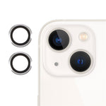 RURIHAI for iPhone 13 mini 5.4 inch / iPhone 13 6.1 inch Back Camera Lens Cover Film Metal Frame Tempered Glass Protector