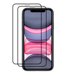 AMORUS 2Pcs Full Coverage Full Glue HD Clear Double Defense Silk Printing Tempered Glass Screen Protector for iPhone 11 Pro 5.8 inch