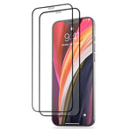 AMORUS 2Pcs Full Coverage Full Glue Clear Secondary Hardening Solid Defense Silk Printing Tempered Glass Film for iPhone 12 / 12 Pro 6.1 inch