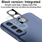 IMAK Scratch-resistant Tempered Glass Back Camera Lens Cover Film Frame Protector (Black Version) for Samsung Galaxy S21 FE 5G