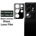 IMAK Full Coverage Scratch-resistant Tempered Glass Camera Lens Film Protector (Black Version) for Samsung Galaxy S21 Ultra 5G