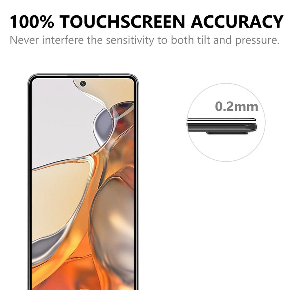 Full Coverage Full Glue 9H Anti-explosion 0.2mm Tempered Glass Screen Film for Xiaomi 11T / 11T Pro