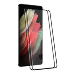HAT PRINCE 2 st/set Ultra HD helskärm heltäckande lim 0,26 mm 9H hårdhet 3D böjd kant varmböjd härdat glas skyddsfilm för Samsung Galaxy S21 Ultra 5G (stöd för fingeravtryckslåsning)