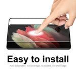 HAT PRINCE 2 st/set Ultra HD helskärm heltäckande lim 0,26 mm 9H hårdhet 3D böjd kant varmböjd härdat glas skyddsfilm för Samsung Galaxy S21 Ultra 5G (stöd för fingeravtryckslåsning)