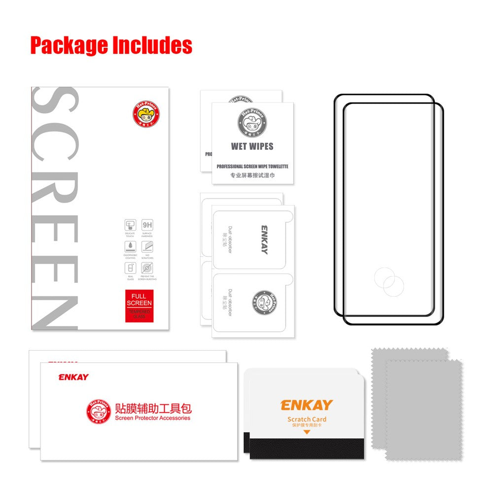 HAT PRINCE 2 st/set Ultra HD helskärm heltäckande lim 0,26 mm 9H hårdhet 3D böjd kant varmböjd härdat glas skyddsfilm för Samsung Galaxy S21 Ultra 5G (stöd för fingeravtryckslåsning)