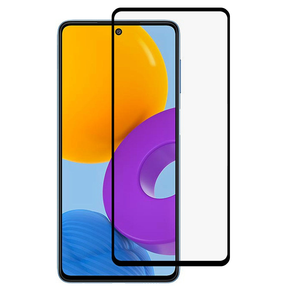 Fuld Skærm Fuld Lim Silketryk Hærdet Glas Skærmbeskytter Film til Samsung Galaxy M52 5G