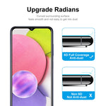 ENKAY HAT PRINCE Full Coverage Full Glue 6D Silk Printing Tempered Glass Screen Protector for Samsung Galaxy A03s (166.5mm)