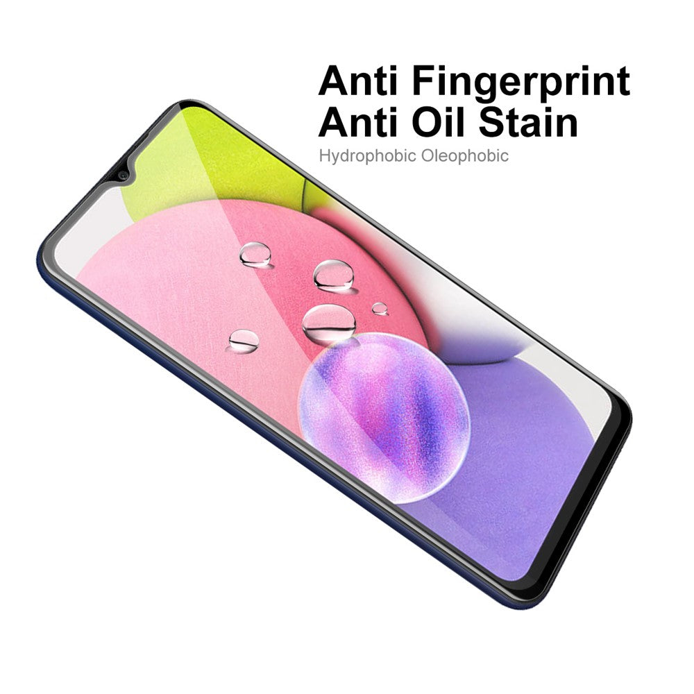ENKAY HAT PRINCE Full Coverage Full Glue 6D Silk Printing Tempered Glass Screen Protector for Samsung Galaxy A03s (166.5mm)
