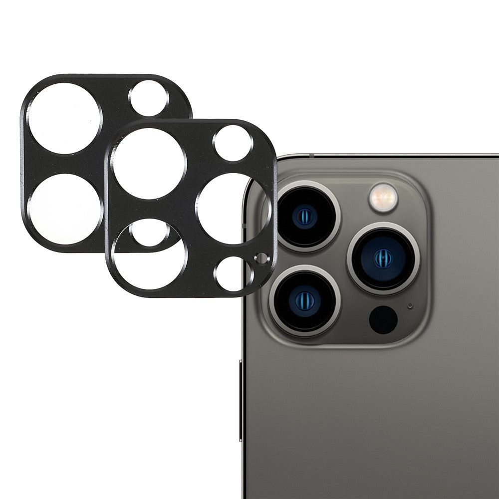 2 st/set aluminiumlegering med precisa utskärningar och reptåliga kameralinsskydd för iPhone 13 Pro 6,1 tum/13 Pro Max 6,7 tum