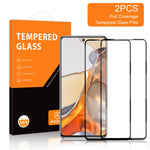 AMORUS 2-pack HD Clarity Double Defense-serien i full storlek, heltäckande härdat glas, skärmskydd med silkestryck för Xiaomi 11T / 11T Pro