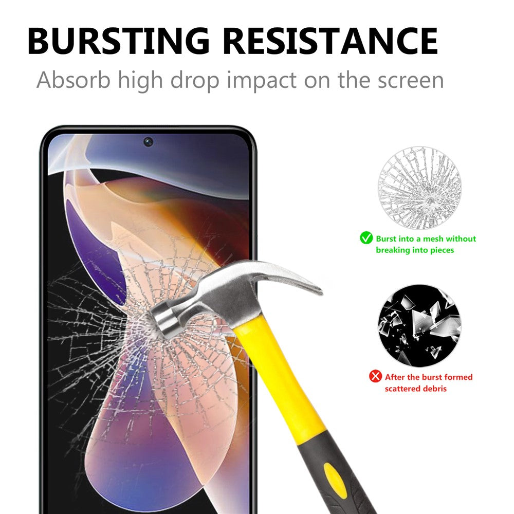 Ultra Clear Full Coverage Full Glue 0.2mm Black Edge Tempered Glass Screen Protector for Xiaomi Redmi Note 11 5G (China) (MediaTek)/Note 11S 5G/Note 11T 5G