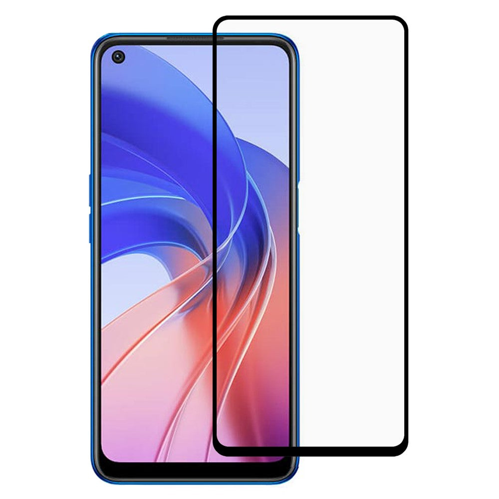 HD Klar Heltäckande Heltäckande Hellim Sekundär Härdande Silktryck 9D Splitterskyddande Härdat Glasfilm för Oppo A55 4G
