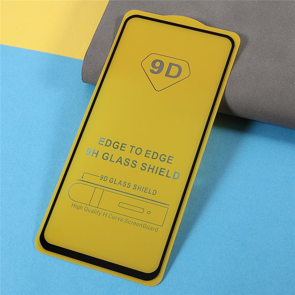 HD Clear Full Coverage Full Glue Secondary Hardening Silk Printing 9D Shatterproof Tempered Glass Film for Oppo A55 4G