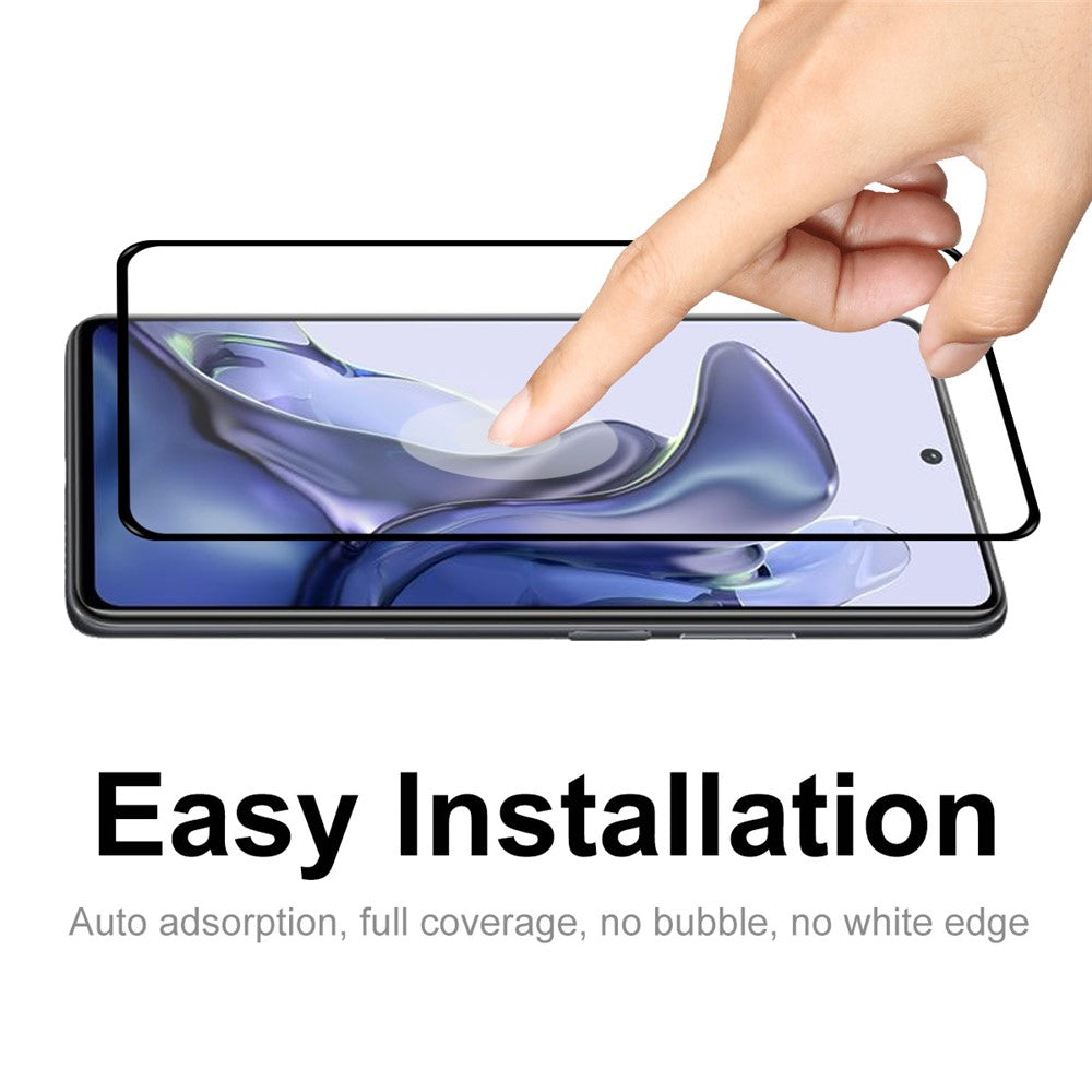 HAT PRINCE 0.26mm 9H 2.5D Arc Edge Full Glue Complete Covering Tempered Glass Screen Protector Film for Xiaomi 11T/11T Pro