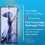 IMAK 2Pcs/Set Hydrogel Film III Full Coverage Transparent Soft TPU Protective Screen Protector for Xiaomi 11T / 11T Pro