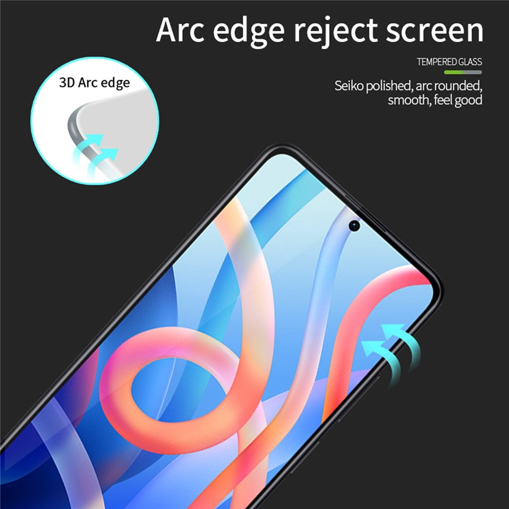 MOFI 3D Curved Full Glue Tempered Glass Screen Protector for Xiaomi Redmi Note 11 5G (China) (Mediatek) / Redmi Note 11T 5G / Redmi Note 11S 5G
