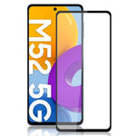 AMORUS Full Cover Full Glue 9H Hardness Secondary Hardening Silk Printing Tempered Glass Film for Samsung Galaxy M52 5G