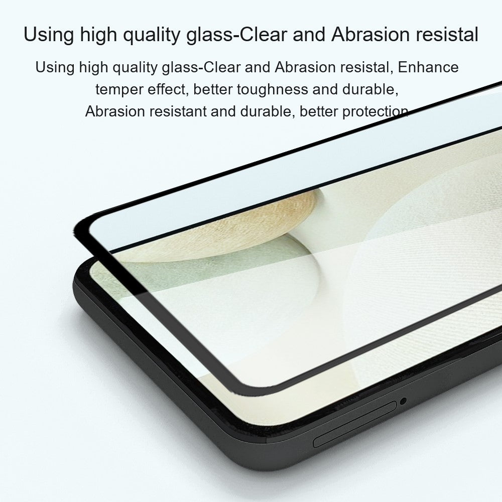AMORUS Full Cover Full Glue 9H Hardness Secondary Hardening Silk Printing Tempered Glass Film for Samsung Galaxy M52 5G