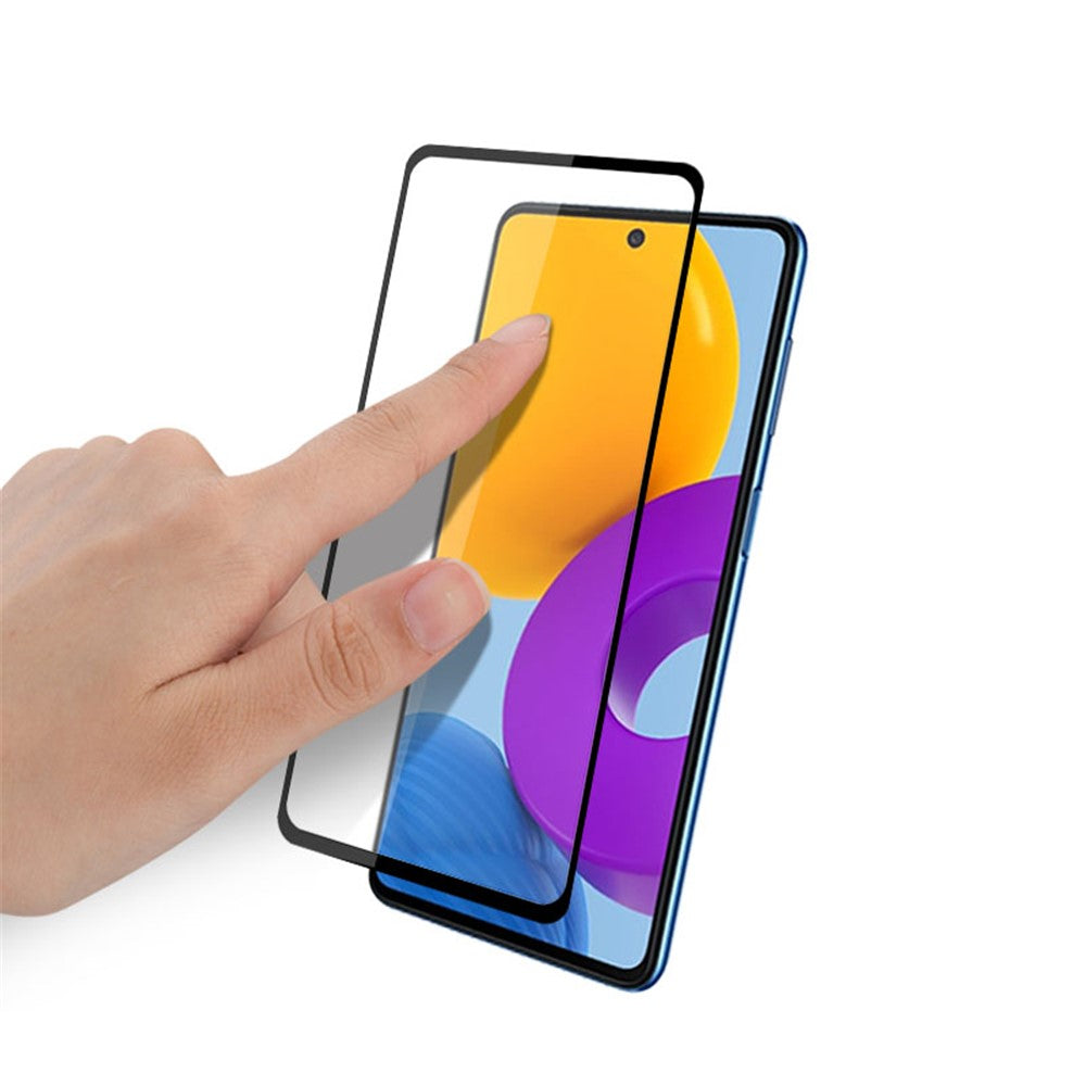 MOCOLO Silk Print Full Glue Full Coverage Ultra Clear Tempered Glass Screen Film for Samsung Galaxy M52 5G