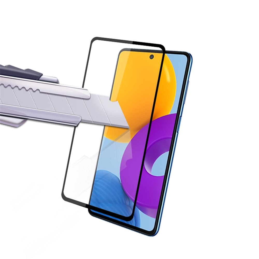 MOCOLO Silk Print Full Glue Full Coverage Ultra Clear Tempered Glass Screen Film for Samsung Galaxy M52 5G