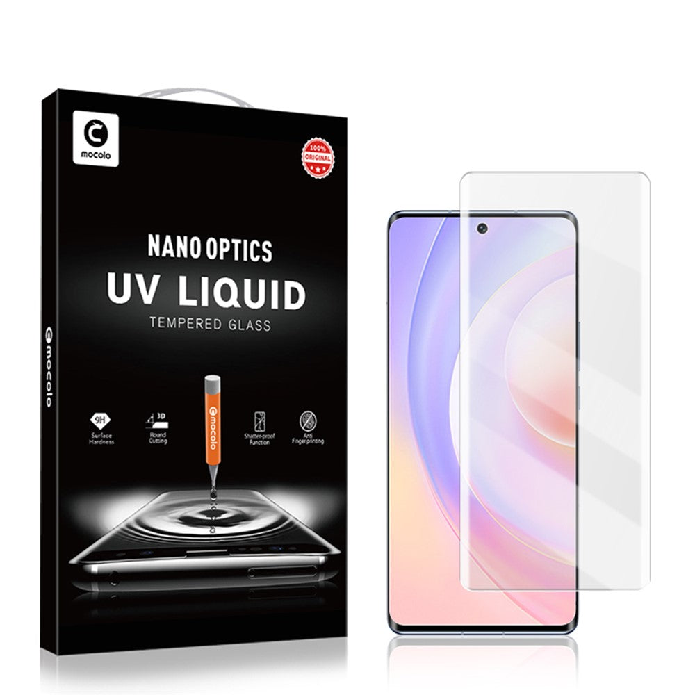 MOCOLO Ultra Clear Anti-oil Waterproof 3D Curved UV Tempered Glass Film Full Coverage Screen Protector for Huawei nova 9/Honor 50