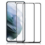 AMORUS 2Pcs / Pack Secondary Hardening Tempered Glass Film for Samsung Galaxy S22 5G / S23 , Full Coverage Full Glue Silk Printing Screen Protector HD Clear Scratch Resistant