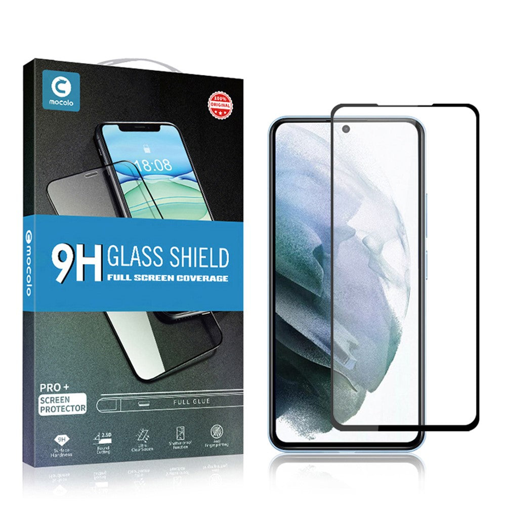 MOCOLO Sekundær Hærdning Fuld Beskyttelse Fuld Lim Silketryk HD Hærdet Glas Skærmbeskytter til Samsung Galaxy S22 5G / S23