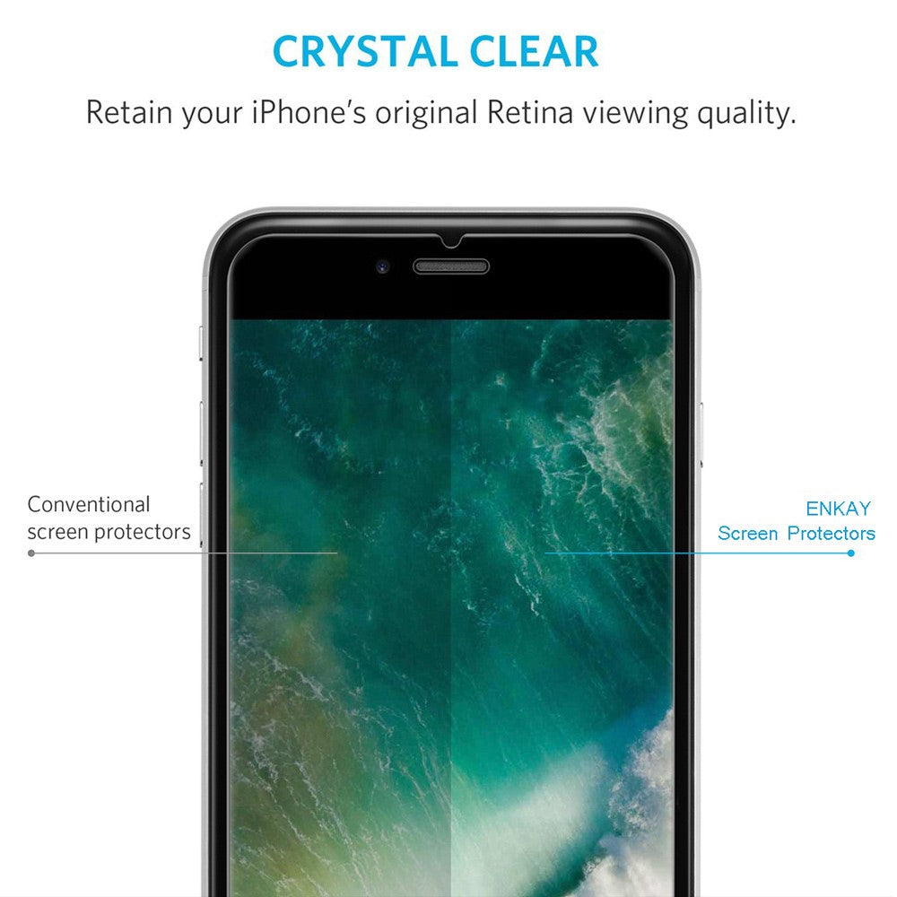 ENKAY HAT PRINCE til iPhone SE (2020)/SE (2022)/8/7 4.7 tommer 2.5D Hærdet Glas Skærmbeskytter Film 0.26mm 9H Buede Kanter