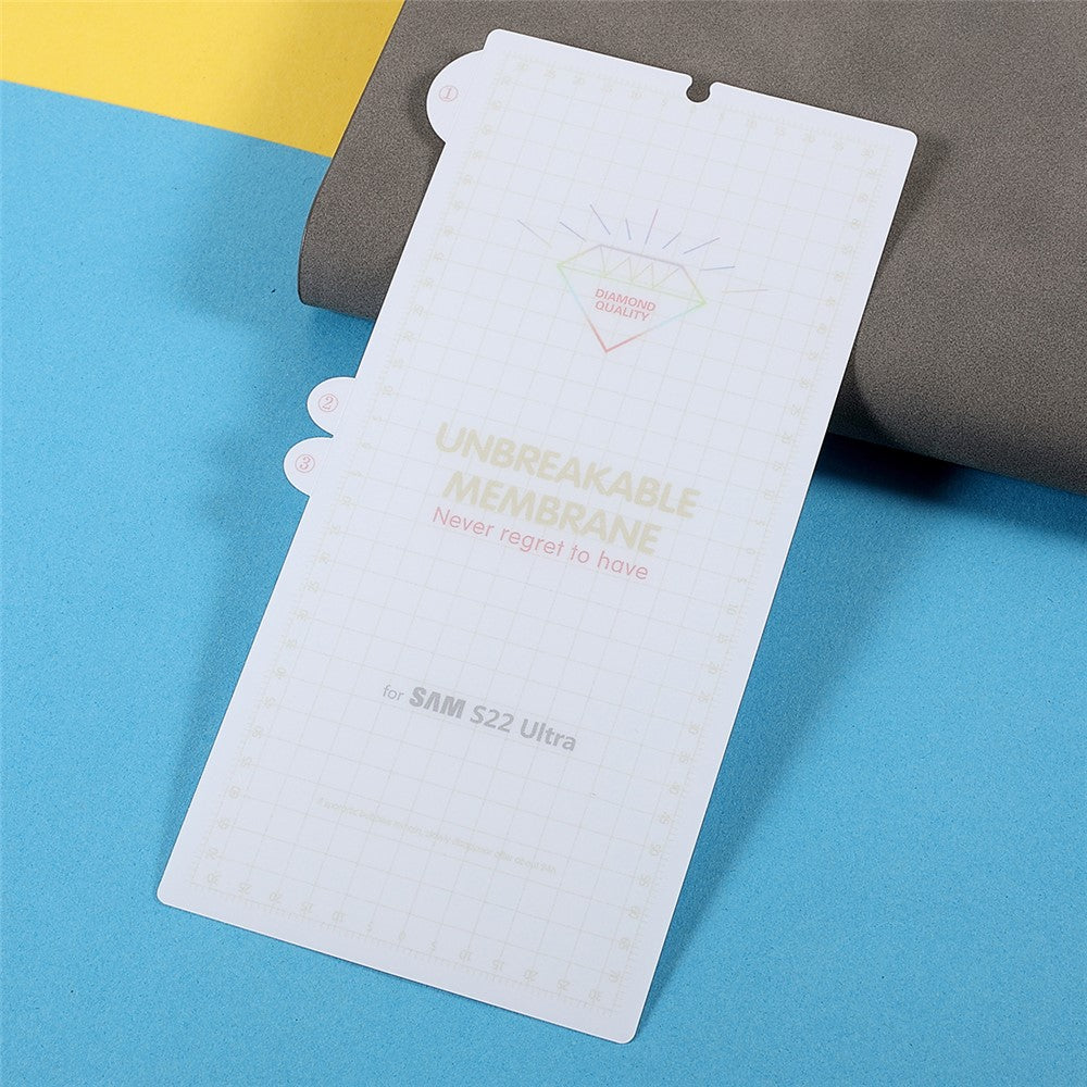 High Definition Full Coverage Flexible TPU Protective Screen Protector for Samsung Galaxy S22 Ultra 5G