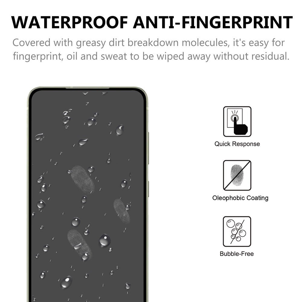 For Samsung Galaxy S22 5G / S23 Black Edge AGC Glass Tempered Glass 0.1mm Full Screen Protector (Fingerprint Unlock)