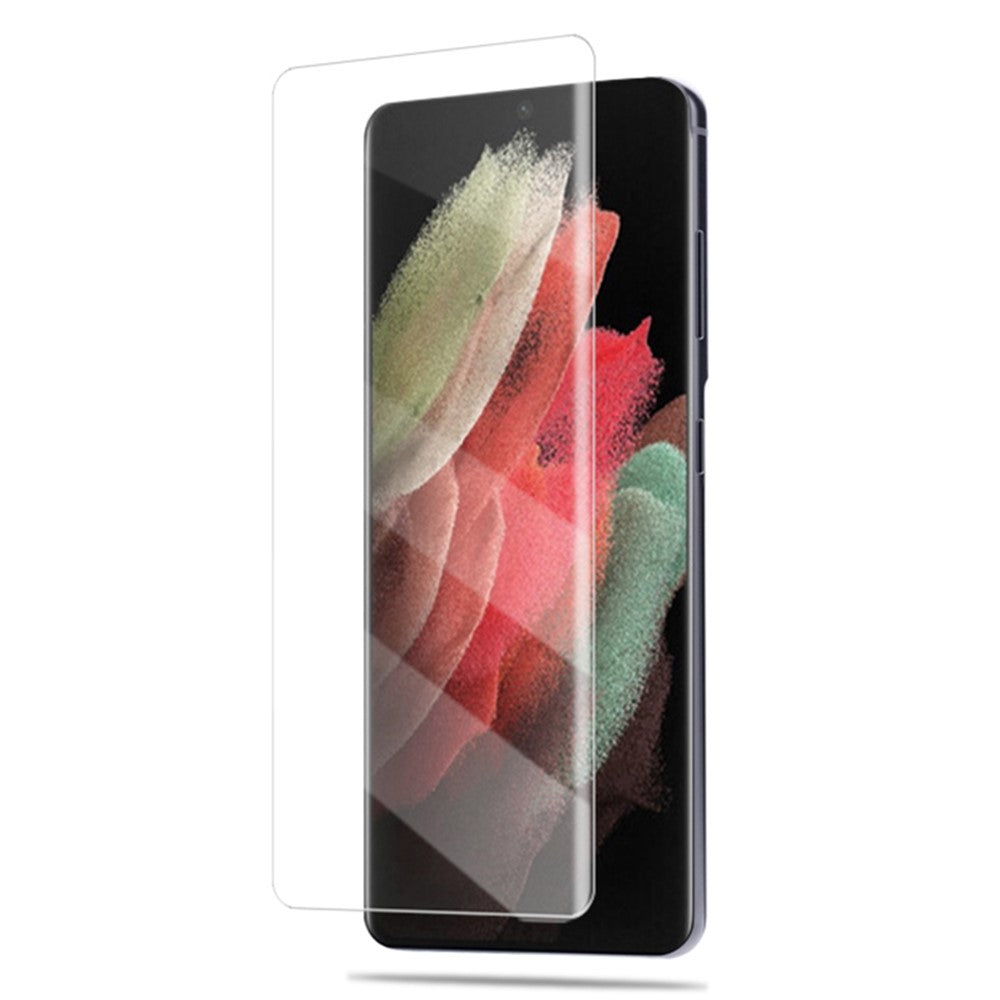MOCOLO ultraklart, ridsebestandigt, heldækkende 3D-buet UV-hærdet skærmglas til Samsung Galaxy S22 Ultra 5G