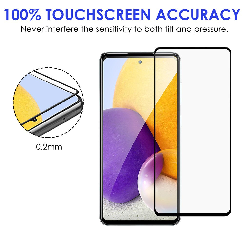 Til Samsung Galaxy A53 5G Fuld Skærmdækning Fuld Lim AGC Hærdet Glasfilm Sort Kant Glas Skærmbeskytter