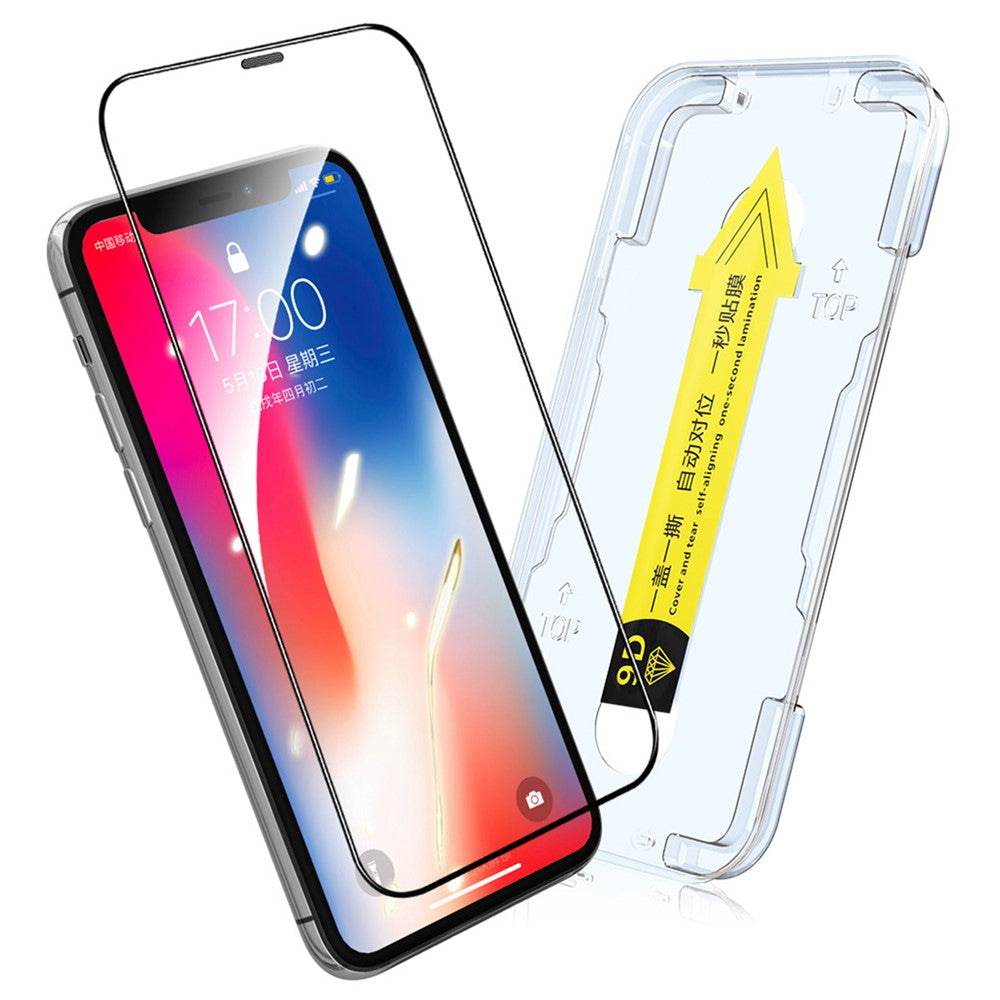 HAT PRINCE Full Glue Ultra Clear Tempered Glass Film Fuld Skærmbeskytter med Nemt Installationsværktøj til iPhone 11 Pro 5.8 tommer/iPhone XS 5.8 tommer/iPhone X