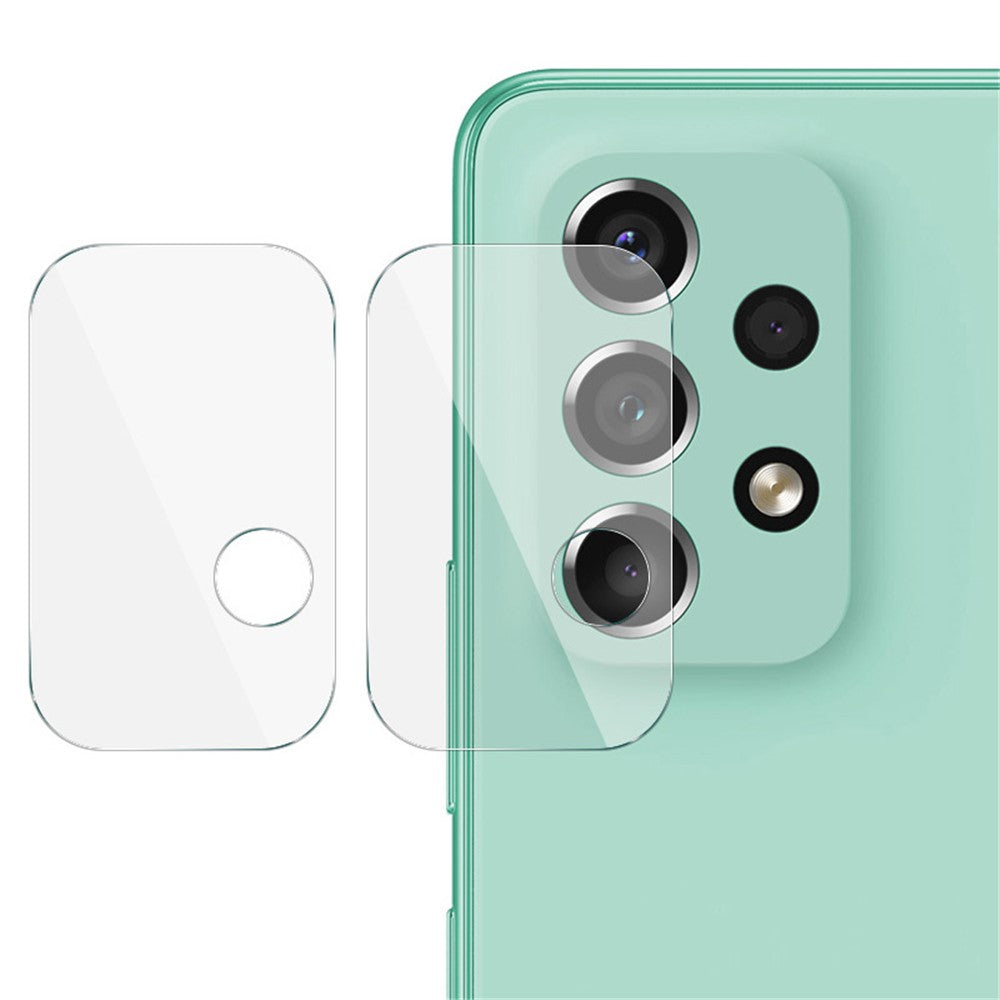 IMAK 2 stk./sæt tynd, HD-klar og slidstærk kameralinsebeskyttelse i hærdet glas til Samsung Galaxy A53 5G/A33 5G/A73 5G