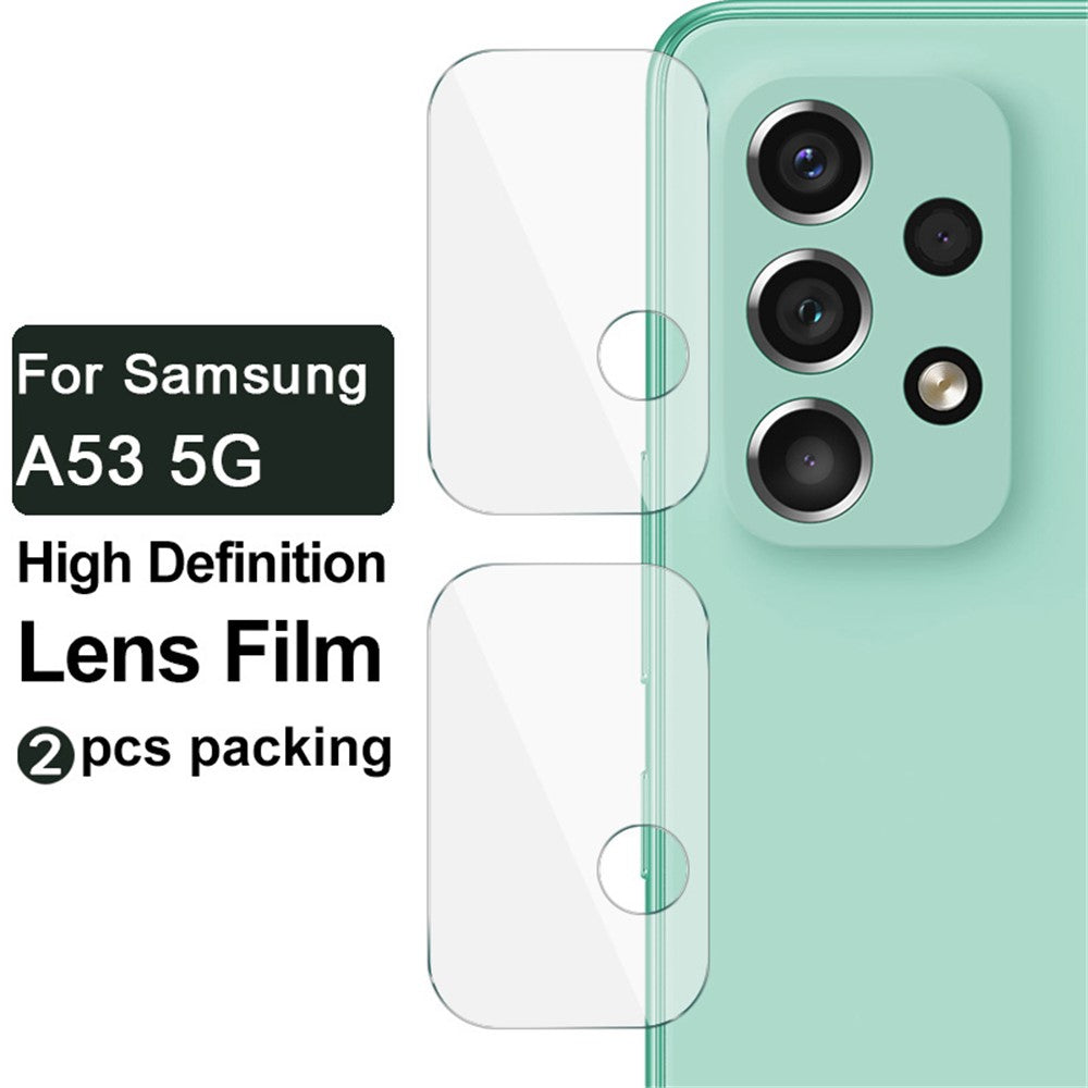 IMAK 2 st/set tunt HD klart slitstarkt kamera härdat glas skärmskydd för Samsung Galaxy A53 5G/A33 5G/A73 5G
