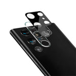 IMAK Slitstark HD-linsfilm i härdat glas + akryllinsskydd (svart version) för Samsung Galaxy S22 Ultra 5G