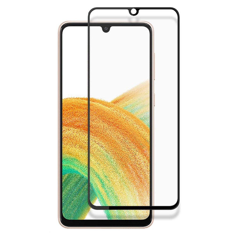 MOCOLO HD Heltäckande Heltäckande Silk Printing Härdat Glas Skärmfilm för Samsung Galaxy A33 5G