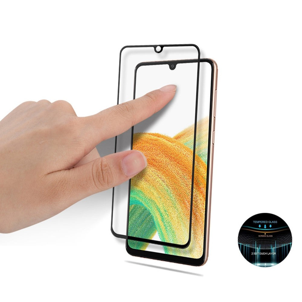 MOCOLO HD Heltäckande Heltäckande Silk Printing Härdat Glas Skärmfilm för Samsung Galaxy A33 5G