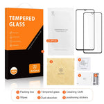 AMORUS 2Pcs/Pack Full Coverage HD Silk Printing Clear Full Glue Double Defense Tempered Glass Film for Samsung Galaxy A33 5G