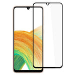 AMORUS Double Defense HD klart hærdet glas med fuld størrelse, fuld lim og silketryk, skærmbeskytter til Samsung Galaxy A33 5G