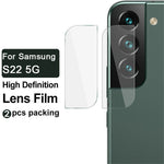 IMAK 2 stk. / sæt kameralinsebeskytter til Samsung Galaxy S22 5G / S22+ 5G, ultraklar hærdet glas ridsefast beskyttelseslinsefilm