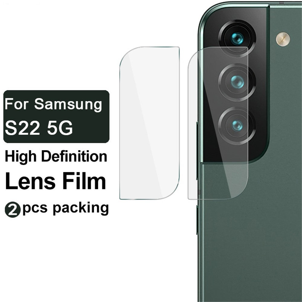 IMAK 2 stk. / sæt kameralinsebeskytter til Samsung Galaxy S22 5G / S22+ 5G, ultraklar hærdet glas ridsefast beskyttelseslinsefilm