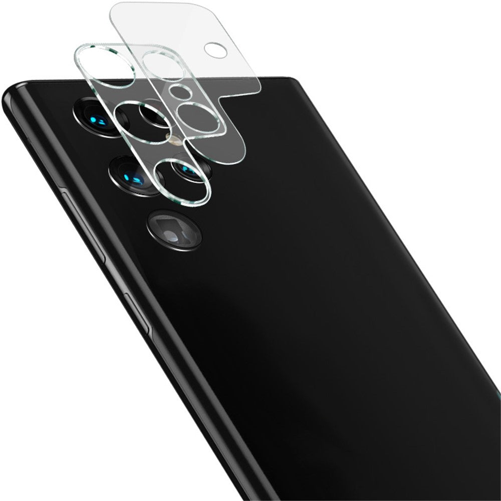 IMAK fuldt dækkende, klar og præcist udskåret kameralinsefilm i hærdet glas + akryl-linsebeskyttelse til Samsung Galaxy S22 Ultra 5G