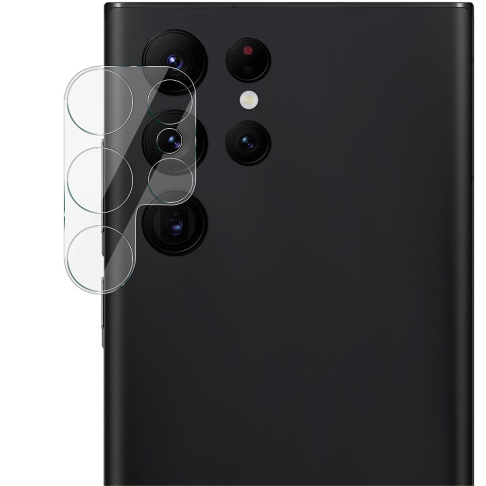 IMAK fuldt dækkende, klar og præcist udskåret kameralinsefilm i hærdet glas + akryl-linsebeskyttelse til Samsung Galaxy S22 Ultra 5G